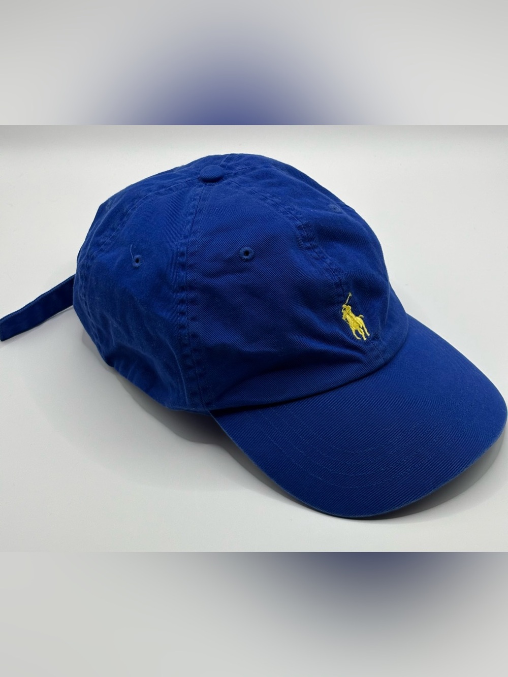 *Polo Ralph Lauren Royal Blue Adjustable Strapback Hat Yellow Pony Logo Cap*
